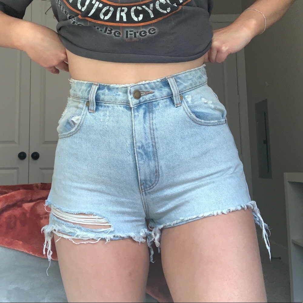 Rolla’s “Dusters” High Rise Slim Denim Shorts